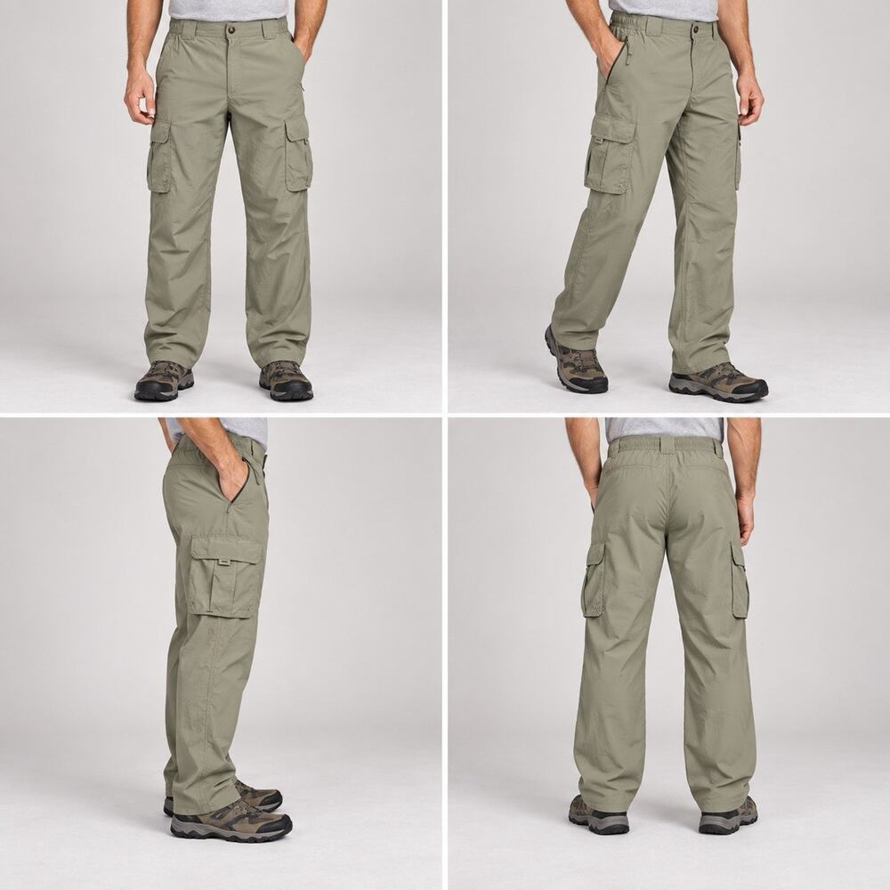 Columbia Titanium Cargo Pants Men’s L Gray Nylon Hiking Outdoor